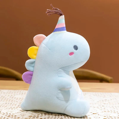 Peluche-dinosaure-licorne-bleu-clair